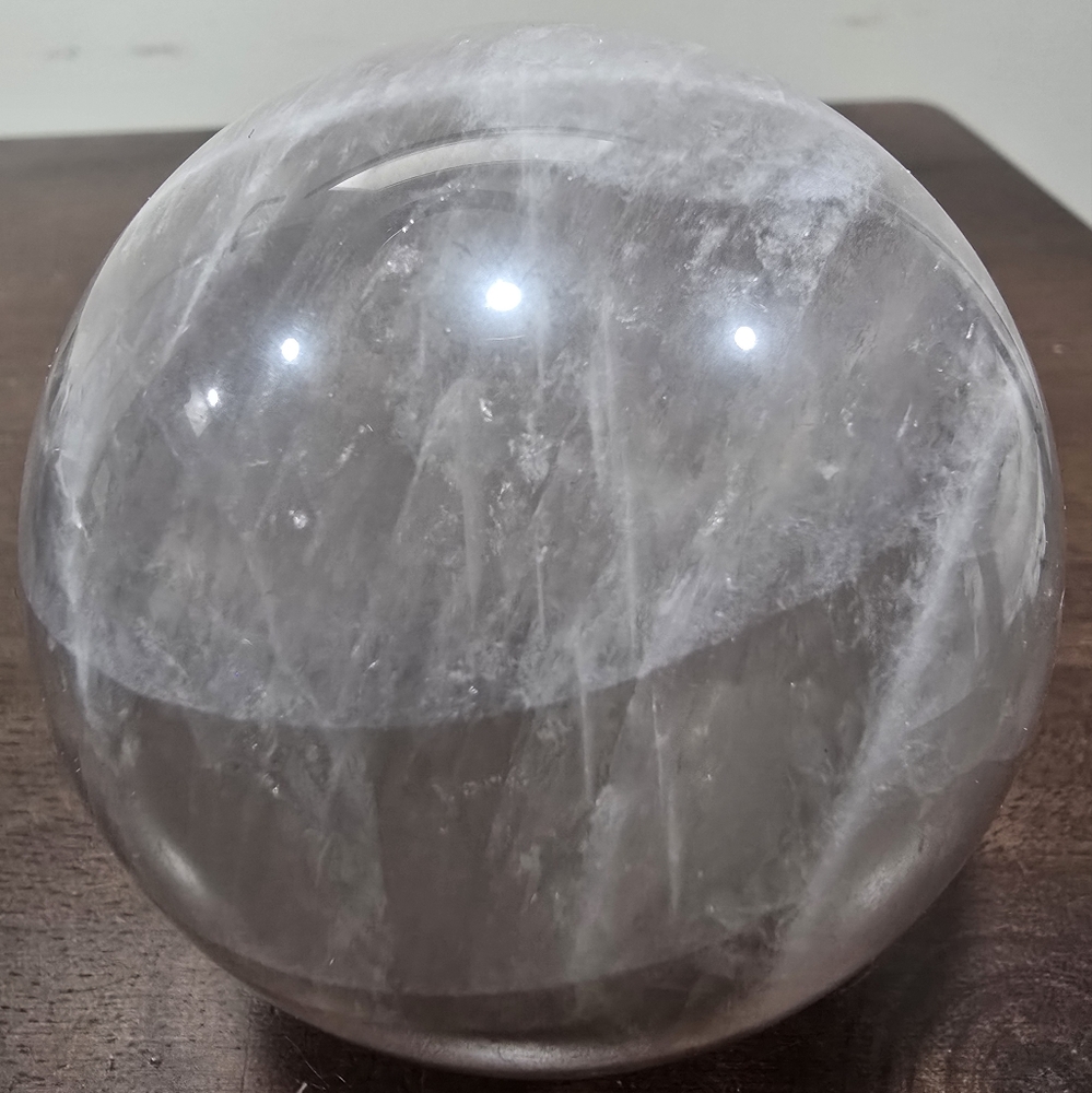 1.1 lbs Black Moonstone Crystal Sphere 71mm - Picture 6 of 17